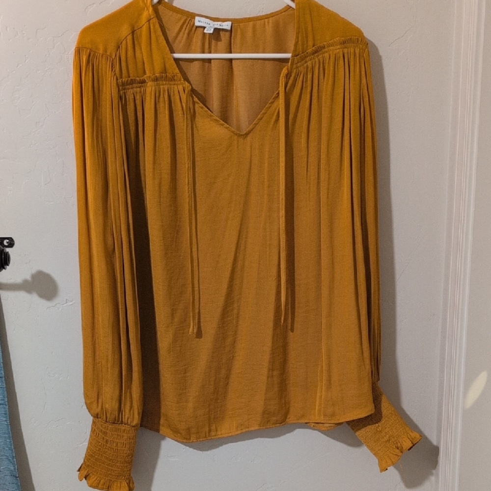 Women's Mustard Long Sleeve Top